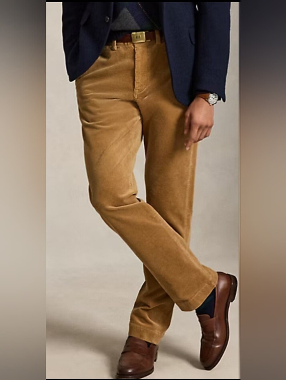 Polo Ralph Lauren Bedford Straight Fit Men's Corduroy Pants Classic - Tan